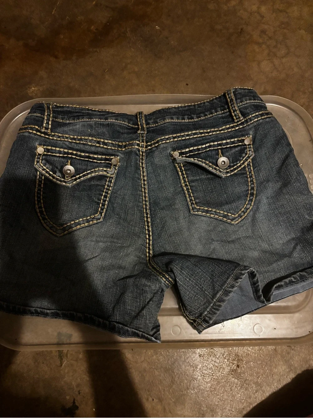 Women's Dark Blue Denim Shorts